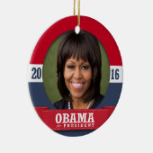 MICHELLE OBAMA 2016 KERAMIKORNAMENT (Rechts)