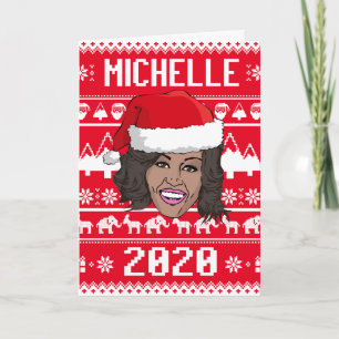Michelle Obama 2020 hässliches Weihnachten Karte