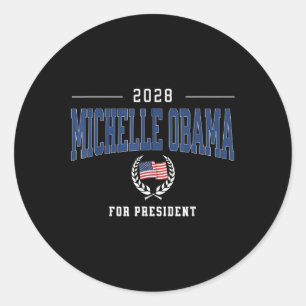 Michelle Obama 2028 für Präsident Patriot Runder Aufkleber