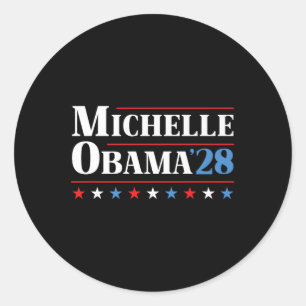 Michelle Obama 2028 für Präsident Premium Runder Aufkleber