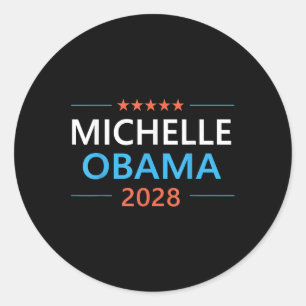 Michelle Obama 2028 für Präsidentschaftswahl Runder Aufkleber