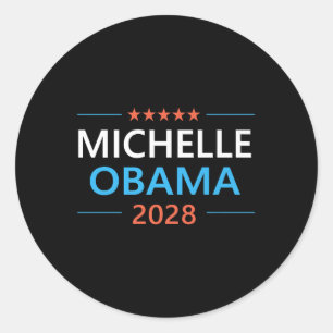 Michelle Obama 2028 für Präsidentschaftswahl Runder Aufkleber