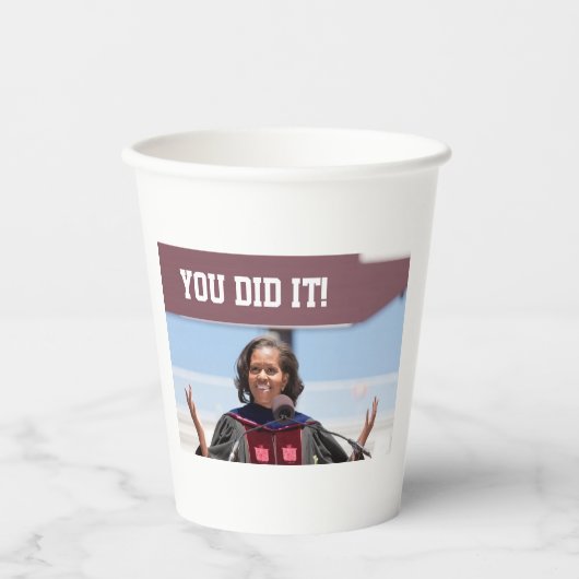 Michelle Obama - Abschluss Paper Cup Pappbecher (Vorderseite)