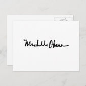 MICHELLE OBAMA AUTOGRAPH -.png Postkarte (Vorne/Hinten)