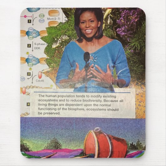 Michelle Obama Biodiversity Climate Change Quote Mousepad (Vorne)