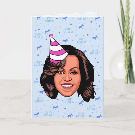 MICHELLE OBAMA BIRTHDAY KARTE (Vorderseite)