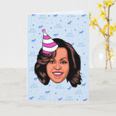 MICHELLE OBAMA BIRTHDAY KARTE (Gelbe Blume)