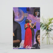 Michelle Obama Briefpapier (Stehend Vorderseite)