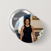 Michelle Obama Button (Vorne & Hinten)