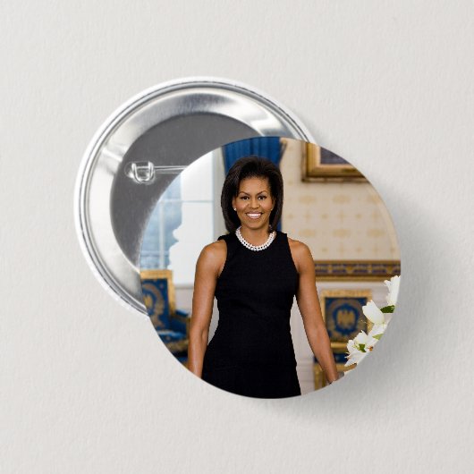Michelle Obama Button (Vorne & Hinten)