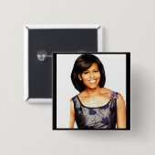 MICHELLE OBAMA BUTTON (Vorne & Hinten)