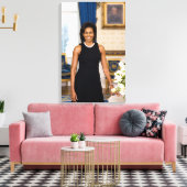 Michelle Obama Canvas Print Leinwanddruck (Insitu (Wohnzimmer))