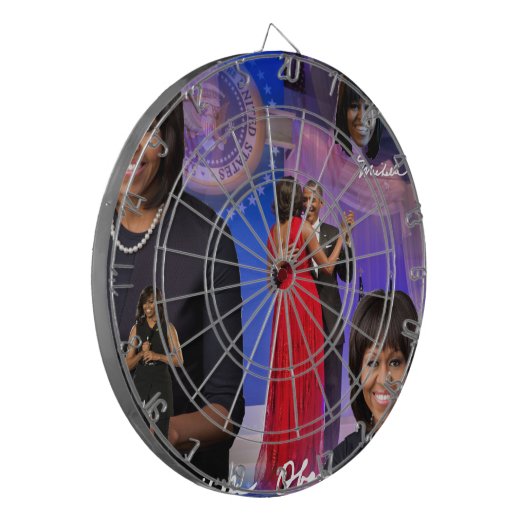 Michelle Obama Dartscheibe (Vorderseite Links)