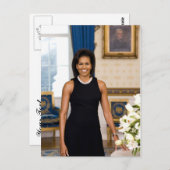 Michelle Obama "Dein Text hier" Postkarte (Vorne/Hinten)