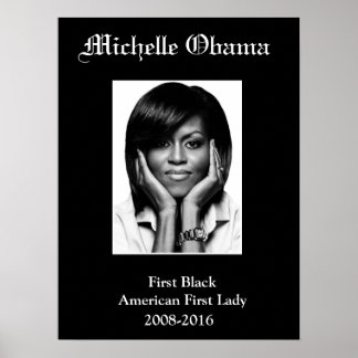MICHELLE OBAMA ERSTES SCHWARZES ERSTES LADY-Poster Poster