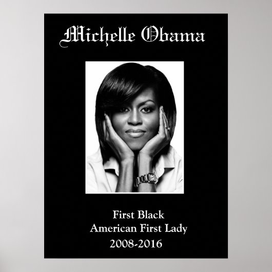 MICHELLE OBAMA ERSTES SCHWARZES ERSTES LADY-Poster Poster (Vorne)