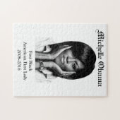 MICHELLE OBAMA FIRST BLACK FIRST LADY POSTER Jigsa Puzzle (Horizontal)