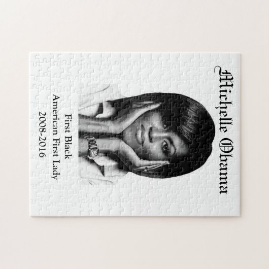 MICHELLE OBAMA FIRST BLACK FIRST LADY POSTER Jigsa Puzzle (Horizontal)