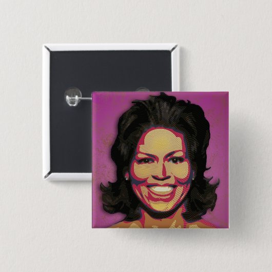Michelle Obama - First Lady Button (Vorne & Hinten)