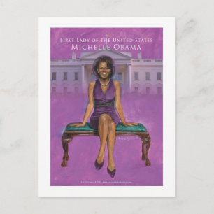MICHELLE OBAMA FIRST LADY PRINT POSTKARTE