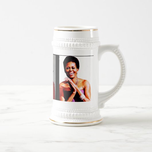 MICHELLE OBAMA, FIRST LADY STEIN BIERGLAS (Rechts)