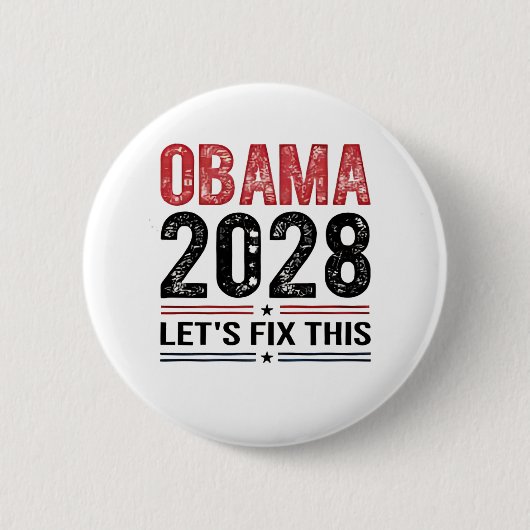 Michelle Obama für Präsident Obama 2028 Button (Vorderseite)