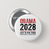 Michelle Obama für Präsident Obama 2028 Button (Vorne & Hinten)