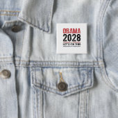 Michelle Obama für Präsident Obama 2028 Button (Beispiel)