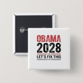 Michelle Obama für Präsident Obama 2028 Button (Vorne & Hinten)