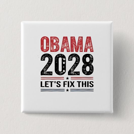 Michelle Obama für Präsident Obama 2028 Button (Vorderseite)