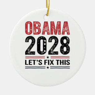 Michelle Obama für Präsident Obama 2028 Keramik Ornament