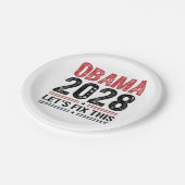 Michelle Obama für Präsident Obama 2028 Pappteller (Schrägansicht)