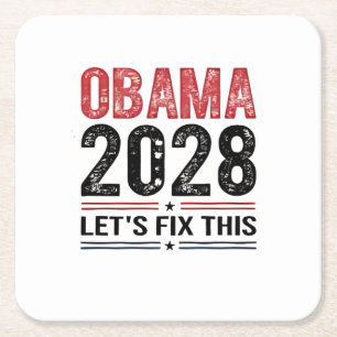 Michelle Obama für Präsident Obama 2028 Rechteckiger Pappuntersetzer