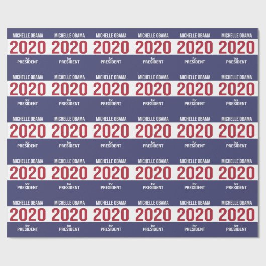 Michelle Obama für Wahl Präsidenten-2020 USA Geschenkpapier (Flach)