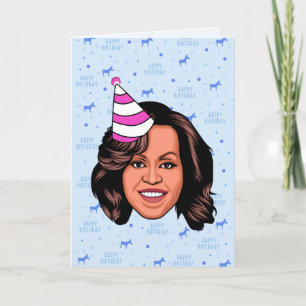 MICHELLE OBAMA GEBURTSTAG KARTE