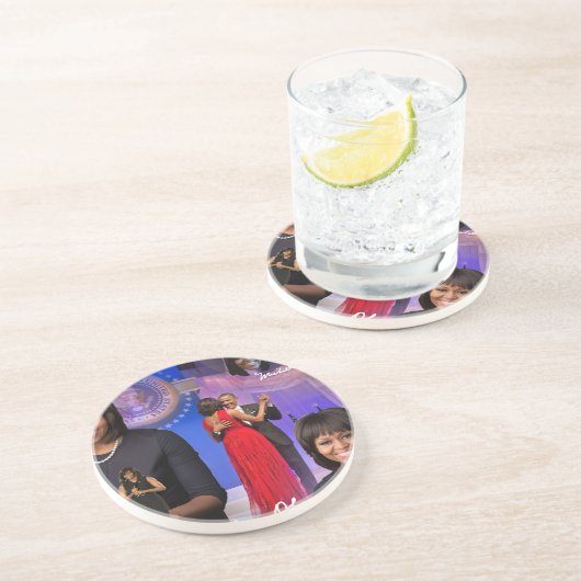 Michelle Obama Getränkeuntersetzer (Seite)