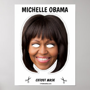 MICHELLE OBAMA-Halloween-Maske Poster