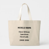 MICHELLE OBAMA Handtasche Jumbo Stoffbeutel (Rückseite)