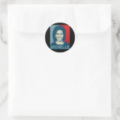 MICHELLE OBAMA HOPE -.png Runder Aufkleber (Tasche)