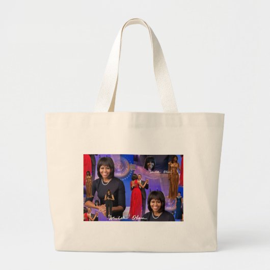 Michelle Obama Jumbo Stoffbeutel (Vorne)