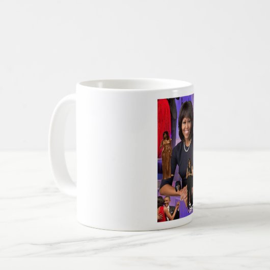 Michelle Obama Kaffeetasse (Vorderseite Links)