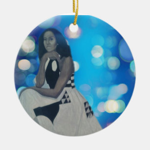 Michelle Obama Keramik Ornament