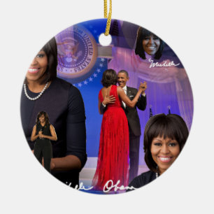 Michelle Obama Keramik Ornament