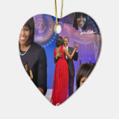 Michelle Obama Keramikornament (Links)