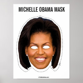 Michelle Obama Mask Cutout Poster