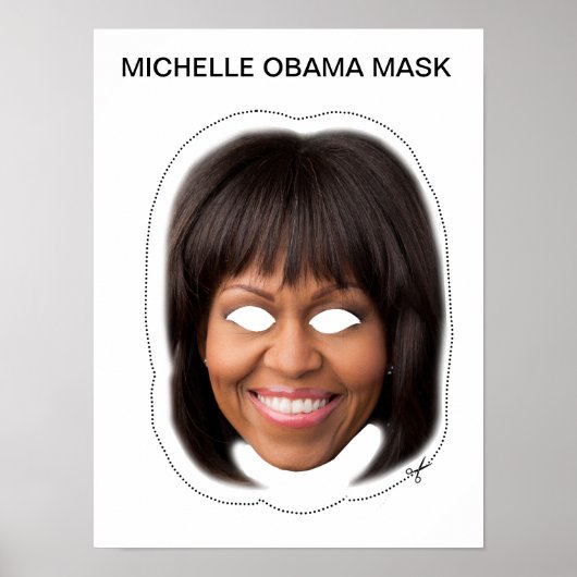 Michelle Obama Mask Poster (Vorne)