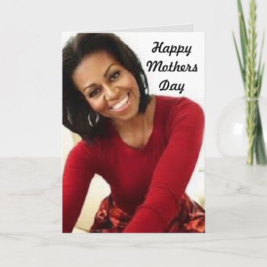 MICHELLE OBAMA MOTHERDAY Faltkarte Karte (Vorderseite)