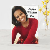 MICHELLE OBAMA MOTHERDAY Faltkarte Karte (Gelbe Blume)