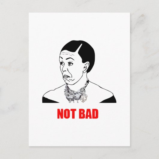 Michelle Obama Not Bad Meme Postkarte (Vorderseite)
