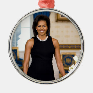 Michelle Obama Ornament Aus Metall